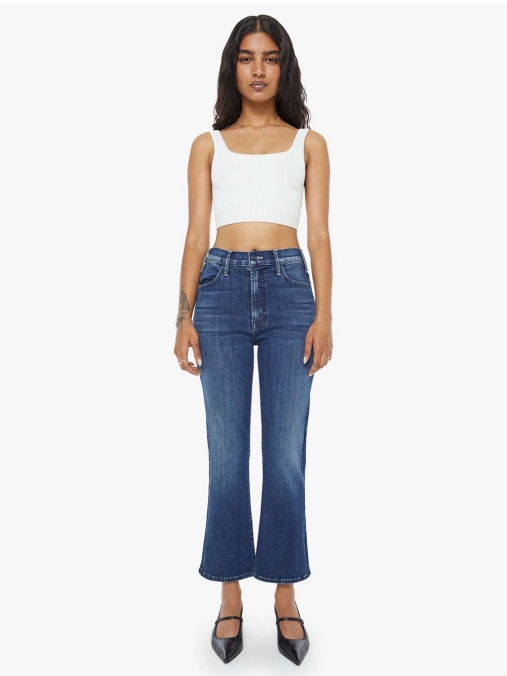 Mother Lil Hustler Ankle Jeans in Blue Heirloom Wash Size 30